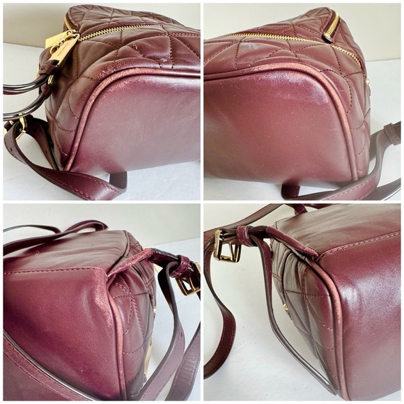 Michael Kors Rhea Medium Quilted Leather Backpack In Barolo - Picture 14 of 16